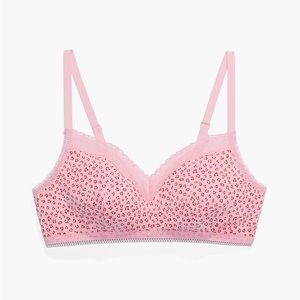 Savage x fenty pink lace trim bralette